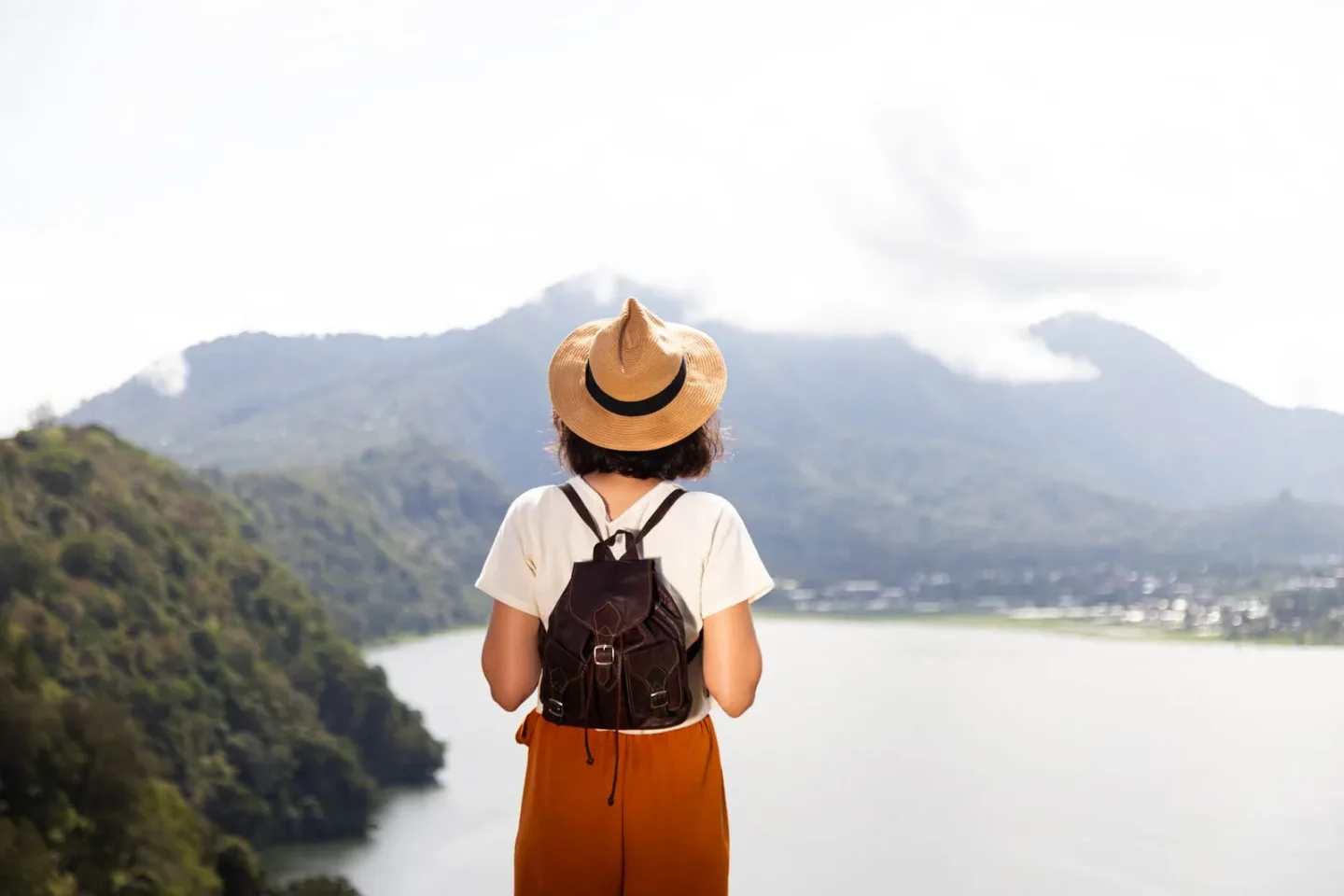 woman hiking for mental health