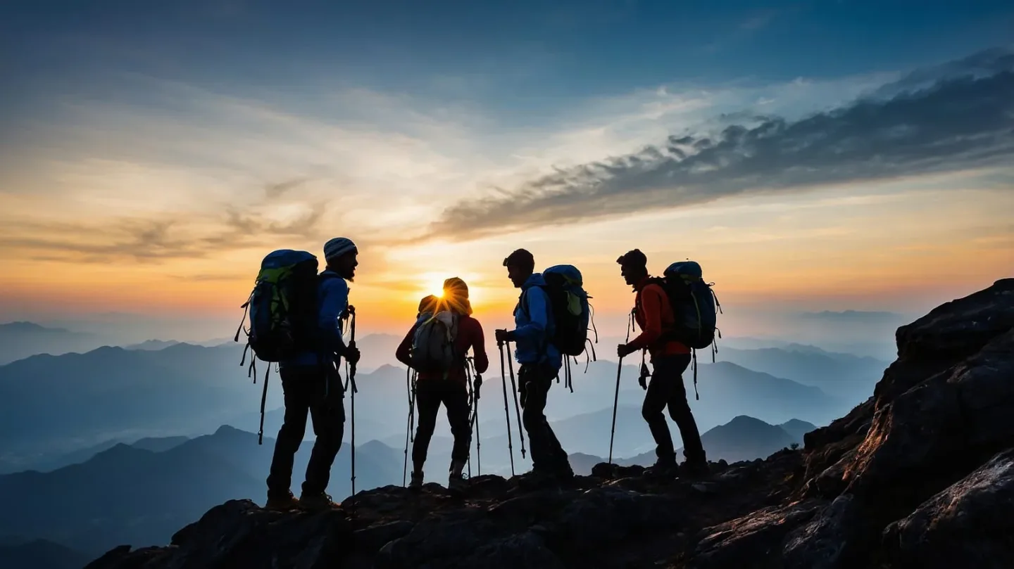 group hiking for mental health