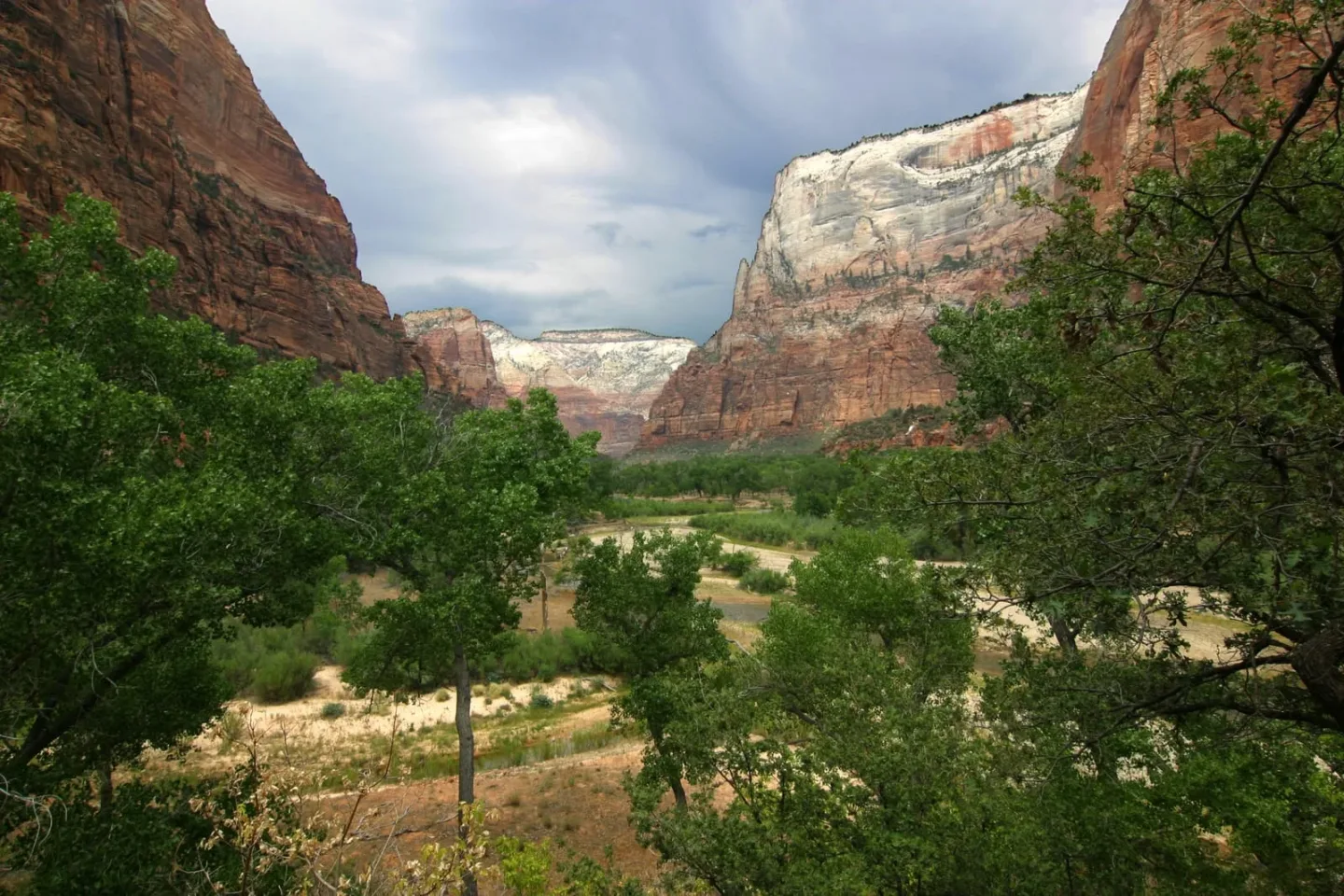 zion national park with walking trails