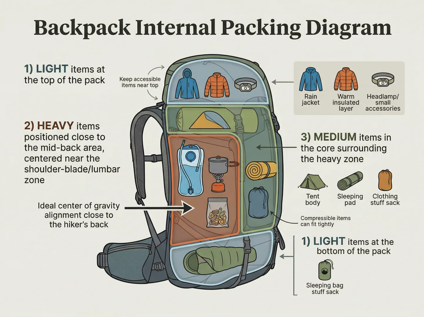 How to pack your backpack for better weight distribution