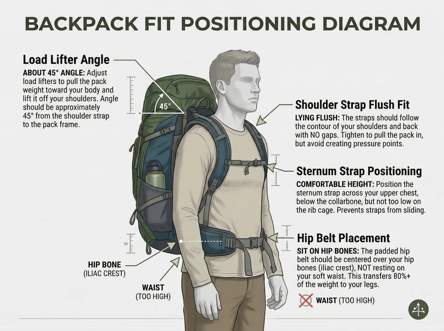 How a backpack should fit