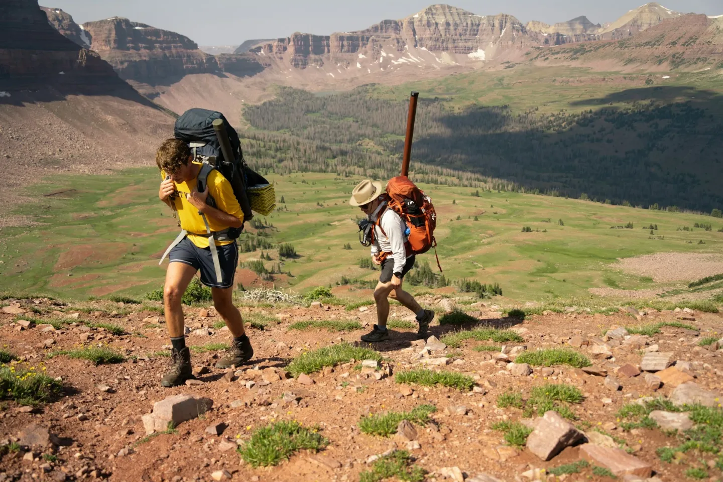 wearing summer hiking clothes